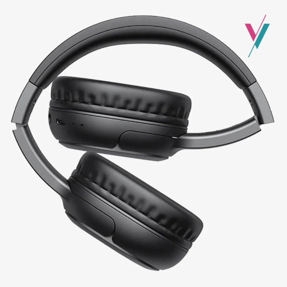 black headphones