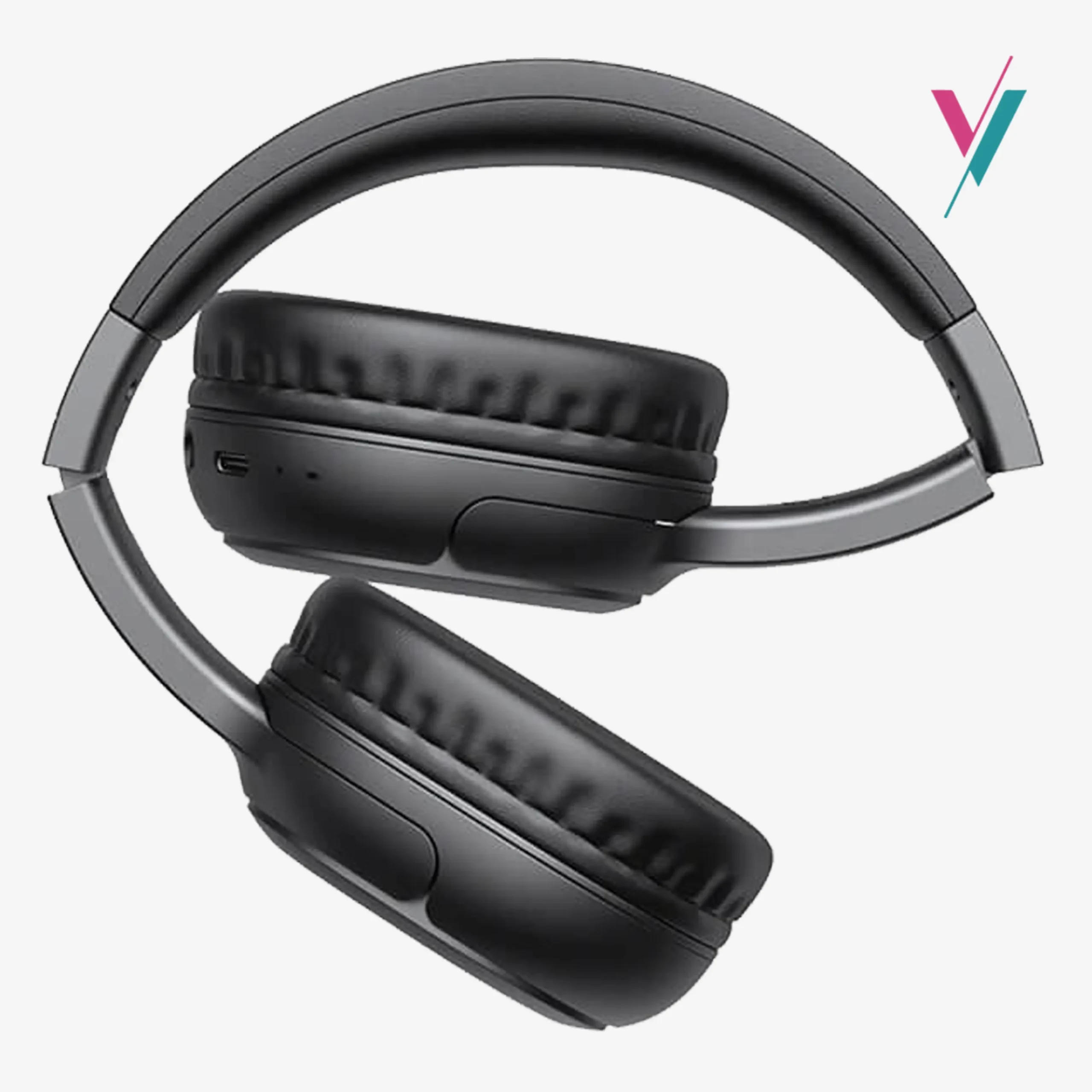 black headphones