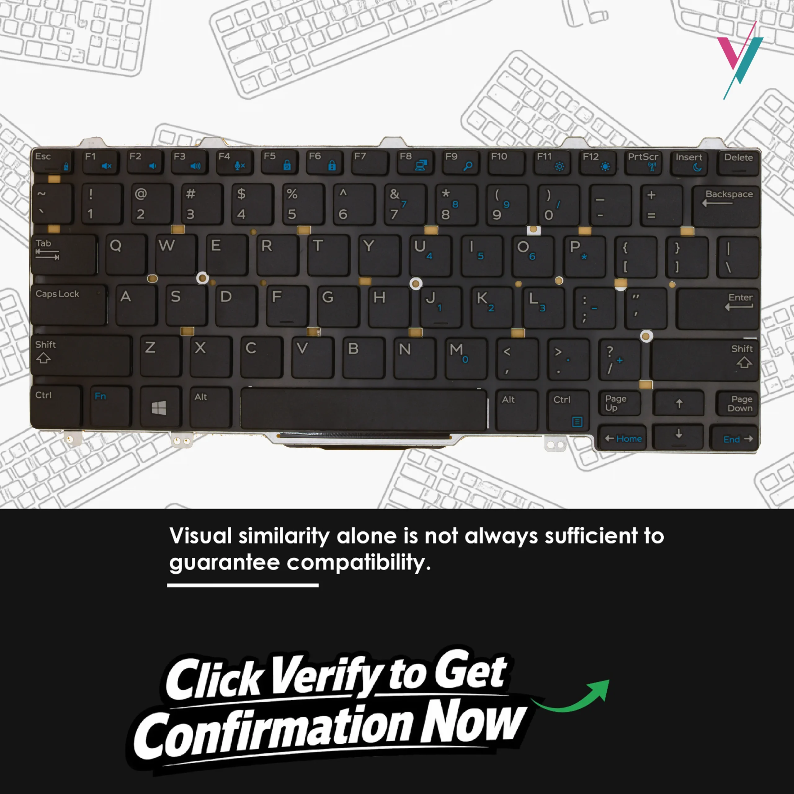 Dell Latitude E7250 and E5250 Series Replacement Keyboard Dell Latitude E7250 and E5250 Series Replacement Keyboard
